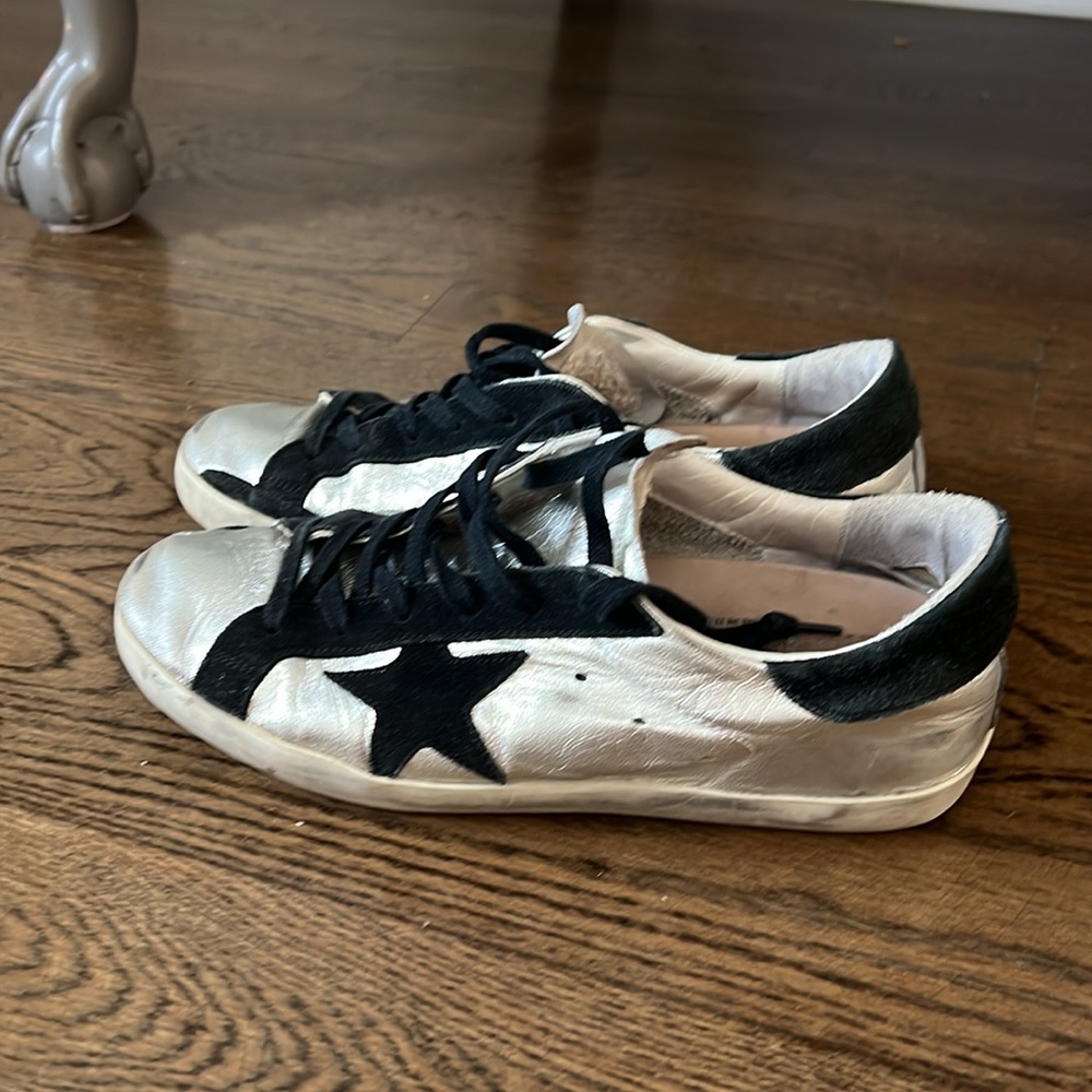 Golden Goose Women’s sneakers- black and silver 38